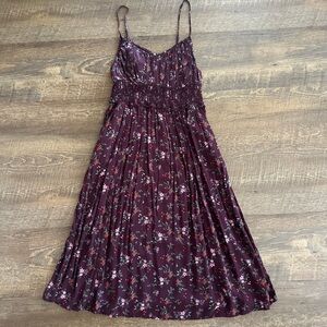 Old Navy Maroon Floral Dress